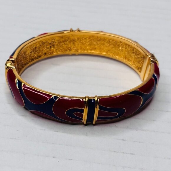 KJL KENNETH JAY LANE Abstract Print Clamper Bracelet - Picture 1 of 8
